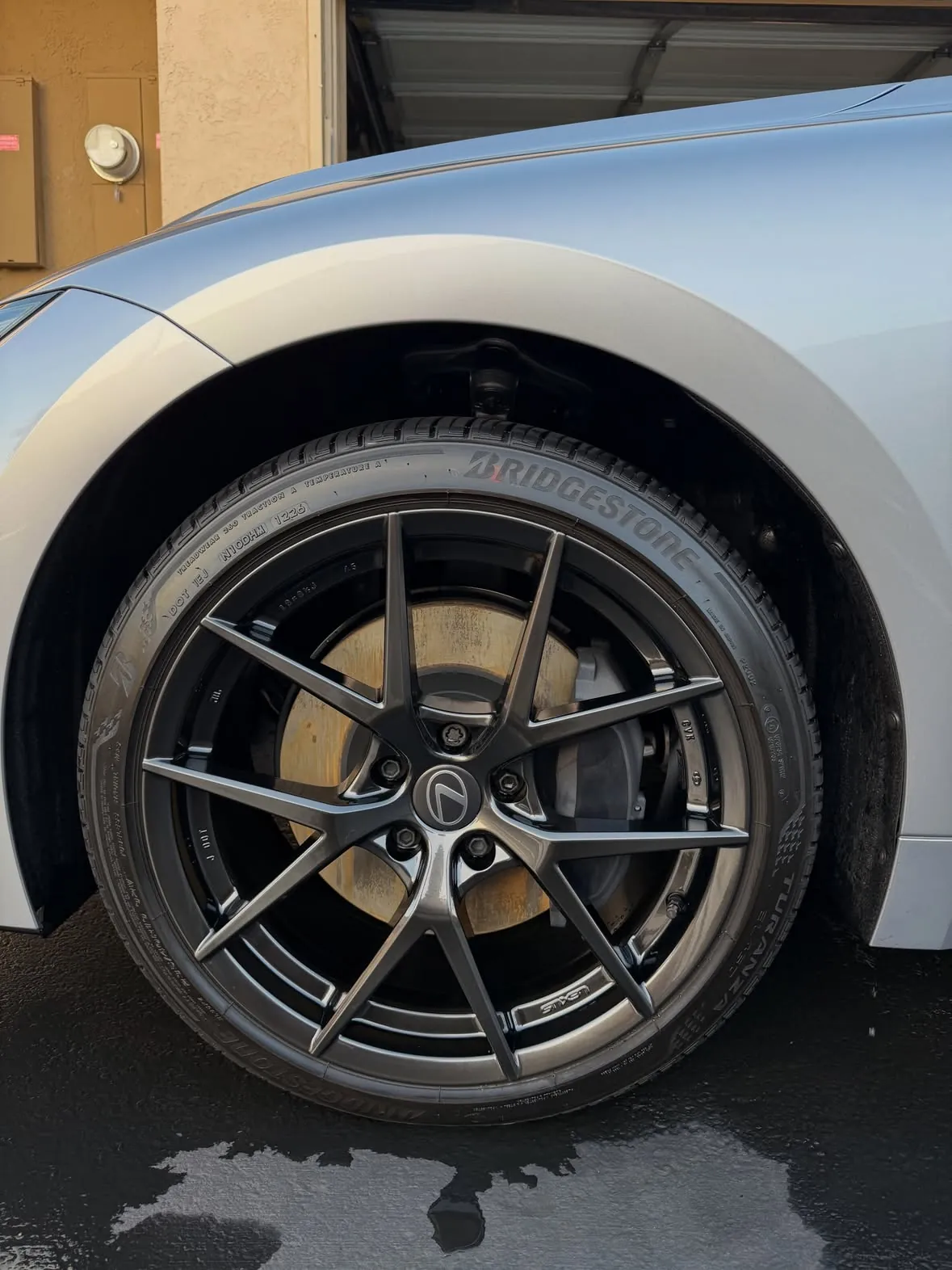 Detailed wheel on a Lexus